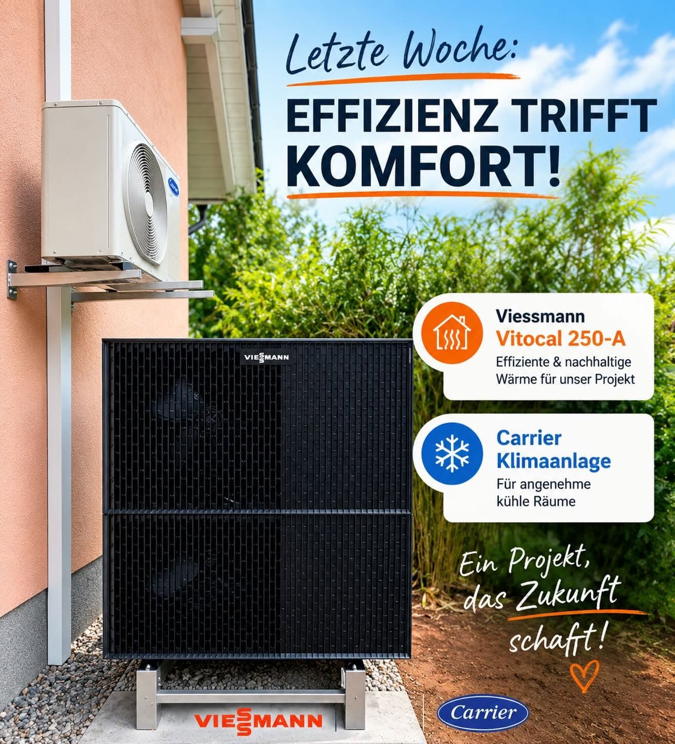 Effizienz trifft Komfort: Vitocal 250-A + Carrier Klima